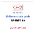 NRNP 6645 - Midterm study guide-Graded A 