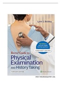 Bates’ Guide To Physical Examination and History Taking 13th Edition Bickley Test Bank