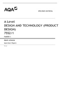 A Level DESIGN AND TECHNOLOGY (PRODUCT DESIGN) 7552/1