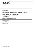 A-level DESIGN AND TECHNOLOGY: PRODUCT DESIGN 7552/1