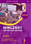 MNL2601 Extensive Notes from the prescribed book - Leadership Notes Tersia Botha, Johan Strydom, Watson Ladzani, Sharon Rudansky-Kloppers