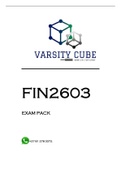 FIN2603 EXAM PACK 2022