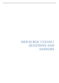 NSG 330 MedSurg 2 Exam 1 Corrected 