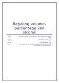 Volume-percentage van alcoholoplossingen (6 VWO)