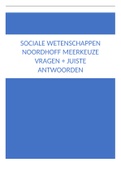 Meerkeuze vragen + antwoorden Sociale wetenschappen h1,2,3,4,5,6,10