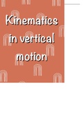 Kinematics in vertical motion Gr 12 IEB & DBE notes  