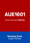 AUE1601 - Summarised NOtes