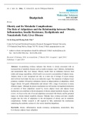 Obesity and Its Metabolic Complications: The Role of Adipokines and the Relationship between Obesity, Inflammation, Insulin Resistance, Dyslipidemia and Nonalcoholic Fatty Liver Disease