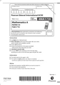 Pearson Edexcel Question paper + Mark Scheme (Results) [merged] January 2022 Pearson Edexcel International GCSE Mathematics A (4MA1) Paper 1H