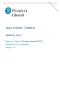 Pearson Edexcel Mark Scheme (Results) January 2022 Pearson Edexcel International GCSE Mathematics A (4MA1) Paper 1H