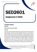 SED2601 Sociology Of Education Assignment 3 2022 .