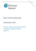 Pearson Edexcel Mark Scheme (Results) November 2021 Pearson Edexcel International GCSE In English Language B (4EB1) Paper 01