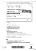 Pearson Edexcel Question paper + Mark Scheme (Results) [merged] January 2022 Pearson Edexcel International GCSE In English Language (4EA1) Paper 2: Poetry and Prose Texts and Imaginative Writing