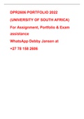 DPR2606 EXAM PORTFOLIO 2022 (UNISA)