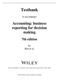 Testbank to accompany Accounting: business  reporting for decision  making 7th edition by Birt et al