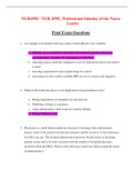 NUR4590 / NUR 4590 | Professional Identity of the Nurse Leader Final Exam Questions |Rated  A Questions and Answers| Latest 2022/2023| Rasmussen
