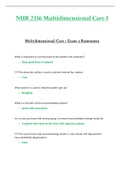 Exam 2 - NUR2356 / NUR 2356 (Latest 2022 / 2023) : Multidimensional Care I / MDC 1 - Rasmussen