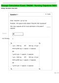 Dosage Calculation Exam: RN299 - Nursing Capstone 2021.