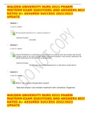 WALDEN UNIVERSITY NURS 6521 PHARM MIDTERM EXAM QUESTIONS AND ANSWERS BEST RATED A+ ASSURED SUCCESS 2022/2023 UPDATE