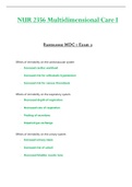 Exam 2 - NUR2356 / NUR 2356 (Latest 2024 / 2025) : Multidimensional Care I / MDC 1 - Rasmussen