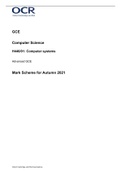 OCR GCE Computer Science H446/01: Computer systems Advanced GCE Mark Scheme for Autumn .2021