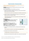 SCH4U1 - Photoelectric Effect Questions And Answers 100% Graded A+