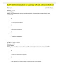 Exam (elaborations) SCIN 138 Introduction to Geology (Week 2 Exam) (SCIN138) 