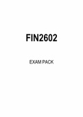 FIN2602 EXAM PACK 2022