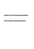 Basiszorgverlening op de ICN - Samenvatting IC/HC Neonatologie opleiding