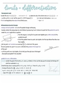 Limits and Differentiation Notes