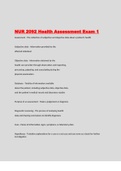 NUR 2092 Health Assessment Exam 1