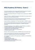 WGU Academy US History - Exam 2 Questions and Answers 100% Correct