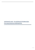 ONTWIKKELINGS- EN GEDRAGSSTOORNISSEN: PSYCHOLOGISCHE INTERVENTIES