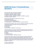 NURS 623 Exam 3 Practice/Review Questions and Answers with Complete Solution