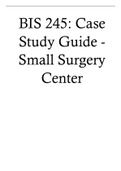 BIS 245 Case Study Guide - Small Surgery Center - DeVry University, Chicago