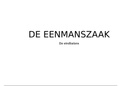 Powerpoint DE EENMANSZAAK De eindbalans 4HAVO BECO