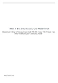 NR 602 WEEK 3 SICK CHILD CLINICAL CASE PRESENTATION, Chamberlain University NR 602: Primary Care of the Childbearing and Childrearing Family Practicum