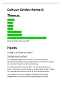 Samenvatting ARGO Grieks tekstboek onderbouw THEMA 6 HADES