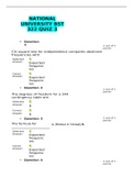Exam (elaborations) NATIONAL UNIVERSITY BST 322 QUIZ 3 (BST322) 