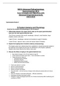 N5315 Advanced Pathophysiology Gastrointestinal (M 9) Core Concepts and Objectives with Advanced Organizers(correctly elaborated)