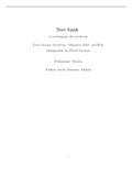 Fixed Income Securities Valuation, Risk, and Risk Management, Veronesi - Exam Preparation Test Bank (Downloadable Doc)