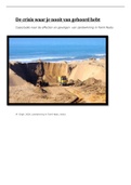 Uitgebreid onderzoeksverslag naar Zandwinning en de gevolgen op mileu en mens