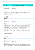       MSN 572 Quiz 6 Questions & Answers