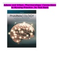 Exam (elaborations) Adams and Urban, Pharmacology: Connections to Nursing Practice, 3e Test Bank (NURSING406)  Pharmacology, ISBN: 9780133923612
