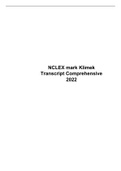 MARK KLIMEK NCLEX STUDY GUIDE NOTES 2023 Updated