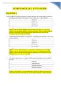 NR 566 NUTRITION EXAM 2: STUDY GUIDE COMPLETE LATEST SOLUTION 