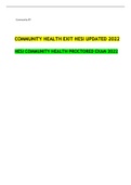 Community Health Exit HESI Updated-2021-2022 & Community Proctored