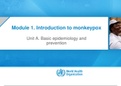 Monkeypox-Module 1-Unit A - Basic Epidemiology and Prevention