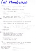 CIE A-Level Biology 9700 Chapter 4 Cell membrane and transport