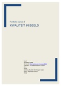 Portfolio Cursus 5 jaar 1: Kwaliteit In Beeld